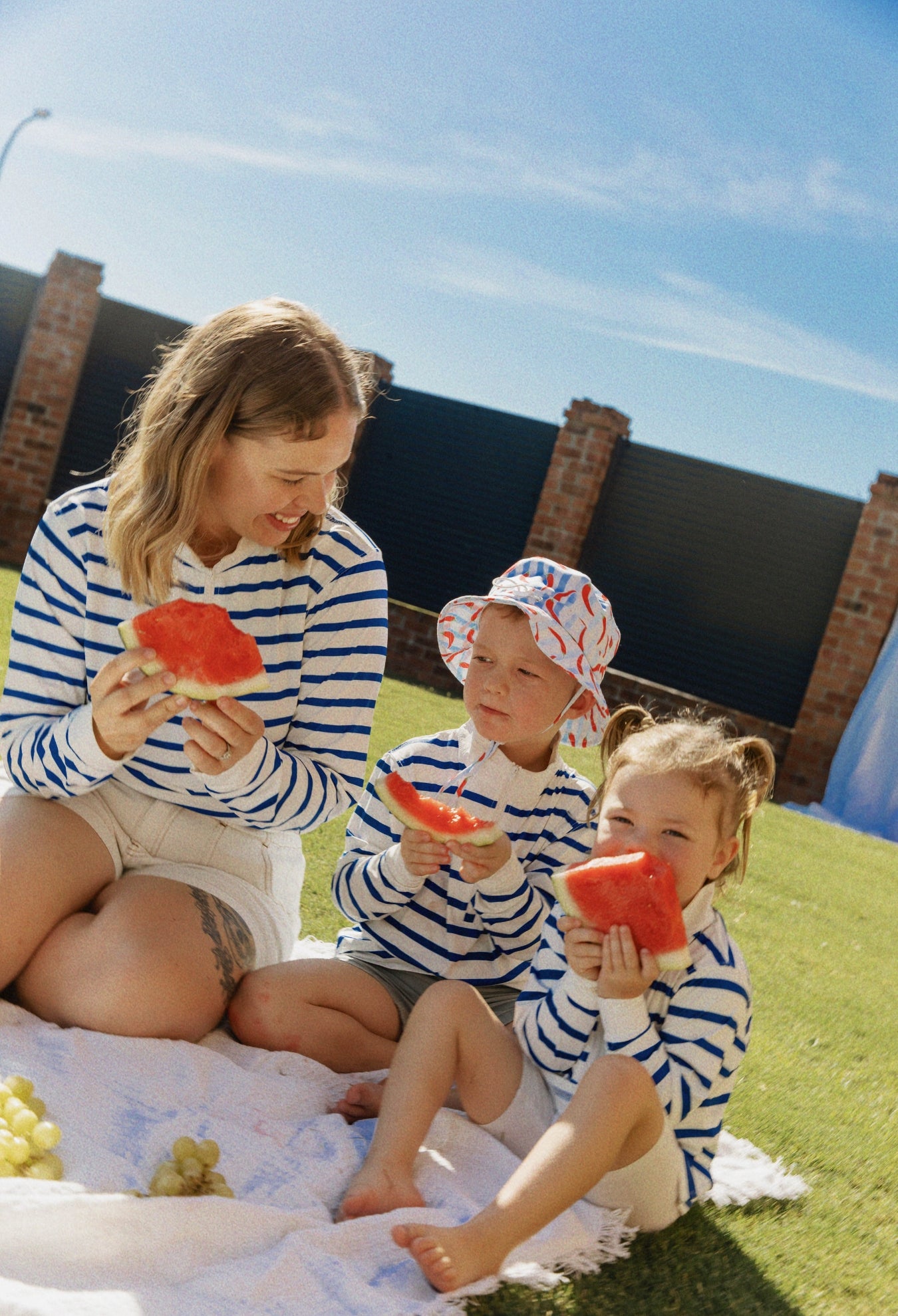 Mini & Me Trio Bundle with women’s and two kids UPF 50+ sunwear shirts